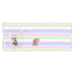 Jersey Unicorn pastel rainbow PANEL digital print