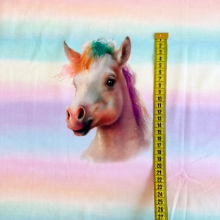 Jersey Unicorn pastel rainbow PANEL digital print