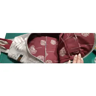 Dekorációs anyag Linenlook Elegant dandelion bordeaux