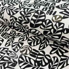 Dekorációs anyag jacquard GALET allover noir blanc