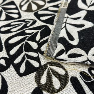 Dekorációs anyag jacquard GALET allover noir blanc