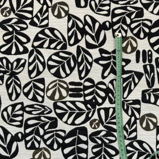 Dekorációs anyag jacquard GALET allover noir blanc