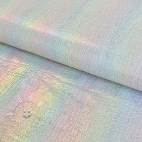 Dupla géz/muszlin FOIL Rainbow multicolour