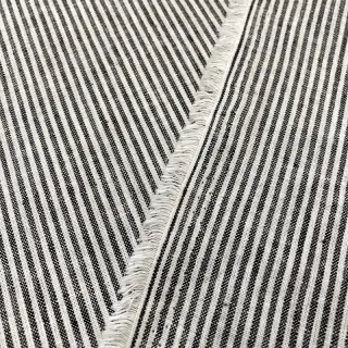 Lenvászon pamuttal Lira medium stripe black
