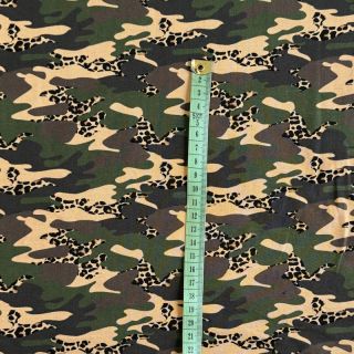 Jersey Shimmering camouflage green digital print