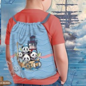 Dekorációs anyag KIDS BACKPACK Sailor Panda PANEL