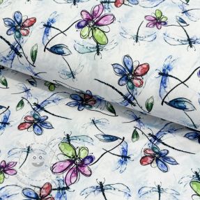 Jersey VISCOSE LYCRA HEAVY Flowers and more C digital print