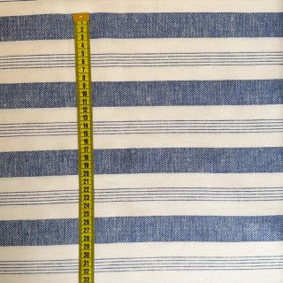 Lenvászon YARN DYED BIG Stripe blue