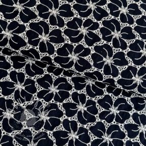 Madeira embroidery Flower 2-side border navy