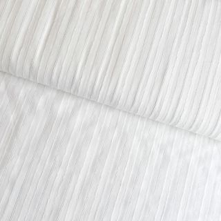 Pamutvászon VOILE LUREX Stripe white