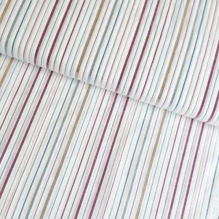 Pamutvászon LUREX stripes white