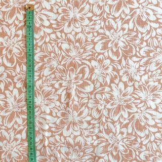 Lenvászon előmosott Flowers light apricot