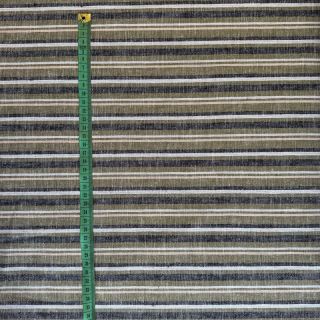 Lenvászon YARN DYED Stripe green