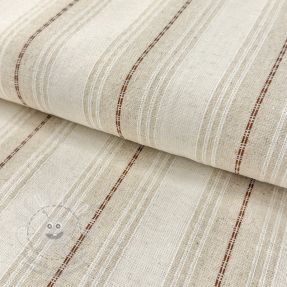 Viszkóz lenvászonnal Stripe brown