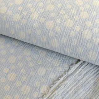 Dupla géz/muszlin JACQUARD Dots light blue