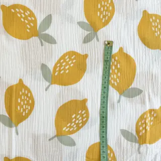 Dupla géz/muszlin Lemons white
