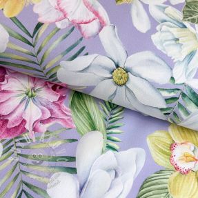Dekorációs anyag Genoveva flower lila digital print