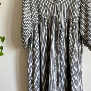 Lenvászon pamuttal Lira big stripe black