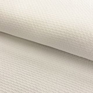 Pamutvászon DOBBY Crinkle off white