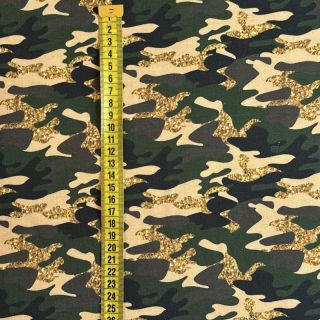 Jersey Shimmering camouflage brown digital print