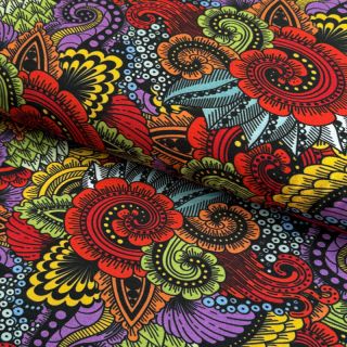 Jersey VISCOSE LYCRA HEAVY Ornamental design A digital print