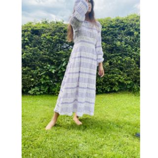 Pamutvászon YARN DYED Stripe lilac