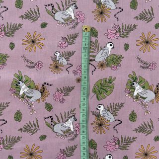Pamutvászon Lemur old pink