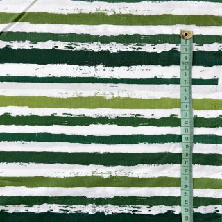 Pamutvászon Big stripes Snoozy camo green