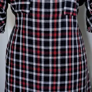 Dupla géz/muszlin Double sided Checks navy