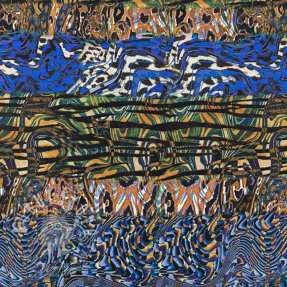 Viszkóz Dimulti dark blue digital print