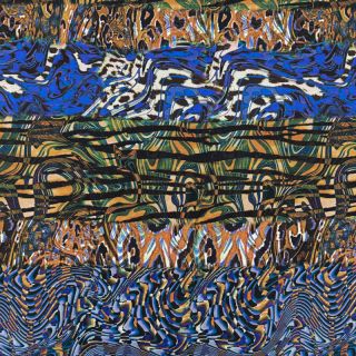 Viszkóz Dimulti dark blue digital print