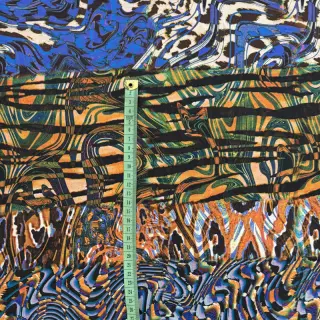 Viszkóz Dimulti dark blue digital print