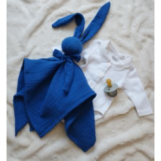 Dupla géz/muszlin cobalt