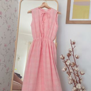 Dupla géz/muszlin Double sided CHECKS MINI old rose