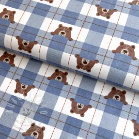 Pamutvászon FLANNEL Bear check jeans