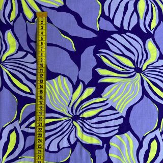 Viszkóz ECOVERO Florals cobalt digital print
