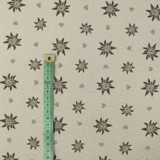 Dekorációs anyag jacquard DOUBLE FACE Landhaus Edelweiss taupe