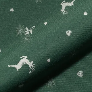 Dekorációs anyag jacquard DOUBLE FACE Landhaus Mixed Icon forest green