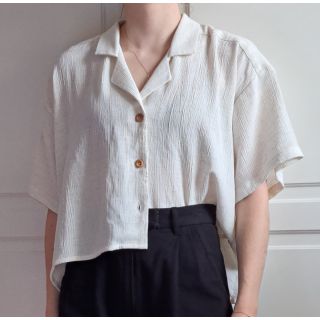 Viszkóz lenvászonnal CRINCLE off white