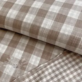 Dupla géz/muszlin Double sided CHECKS MINI sand
