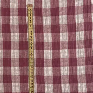 Dupla géz/muszlin Double sided CHECKS MINI rosewood