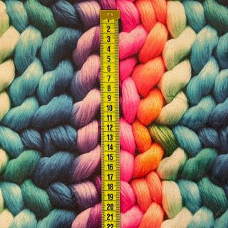 Műszőrme TWO SIDE Big knit difur digital print