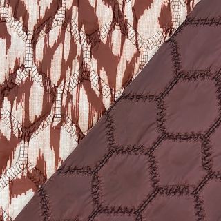 Steppelt anyag Blurry Ikat brown