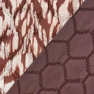 Steppelt anyag Blurry Ikat brown