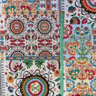 Dekorációs anyag jacquard Ethnic multico