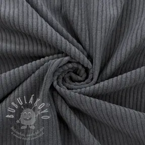 Kordbársony 6W COTTON TOUCH dark grey