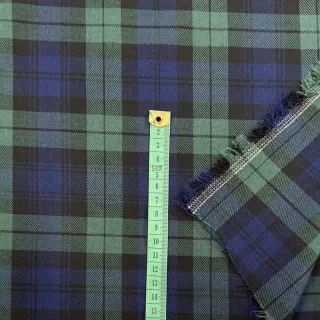 Tartan check black/blue/green