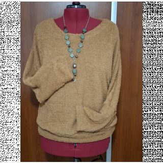 Pulóver anyag Paris bouclé brown