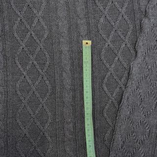 Pulóver anyag Jacquard CHAIN dark grey