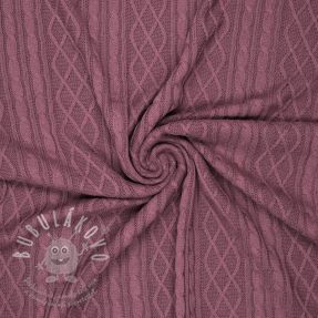 Pulóver anyag Jacquard CHAIN mauve